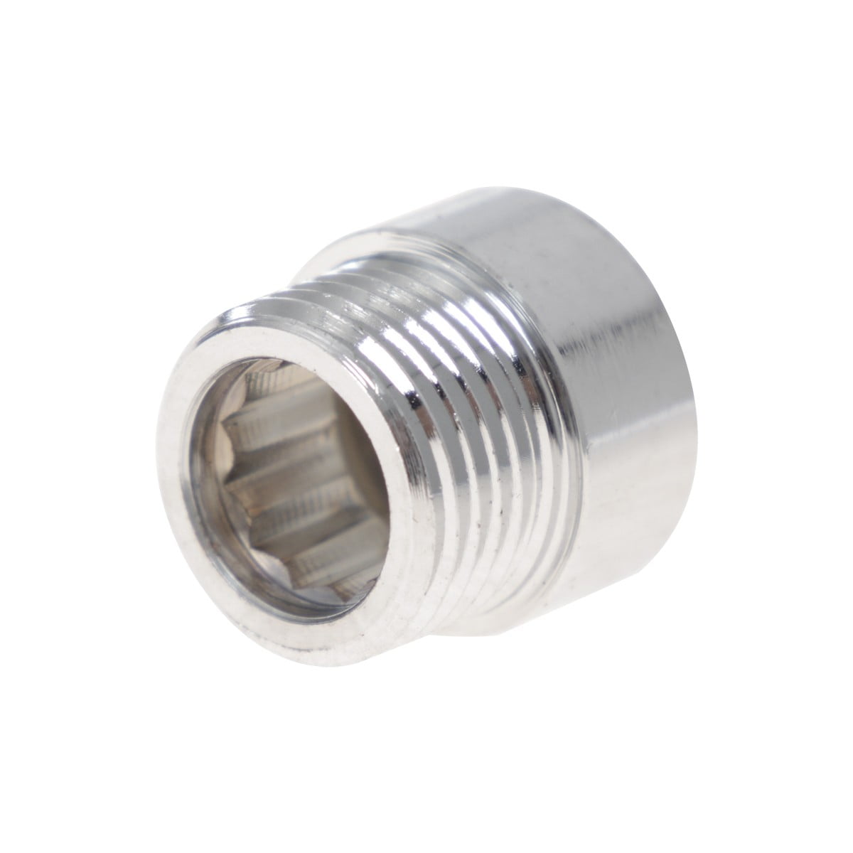 ข้อต่อตรง ผ.ม. 1/2 นิ้ว ชุบโครเมี่ยม