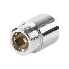 ข้อต่อตรง ผ.ม. 1/2 นิ้ว ชุบโครเมี่ยม